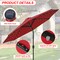 Garden outdoor umbrellas and sunshades. 9' Solar Umbrella 32 LED Lighted Patio Umbrella Table Market Umbrella With Push Button Tilt Crank Outdoor Umbrella For Garden, Deck, Backyard And Pool